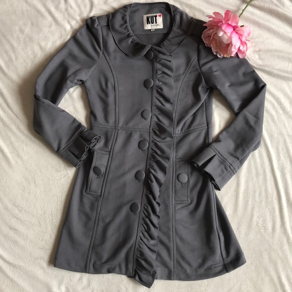 Kut from the Kloth Jackets & Blazers - Kut From the Kloth Ruffled Button Down Jacket
